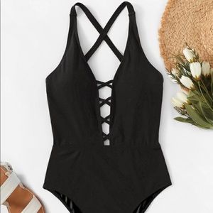 Sexy black one piece